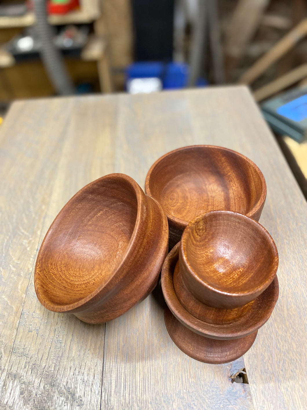 Hand turned wooden bowls